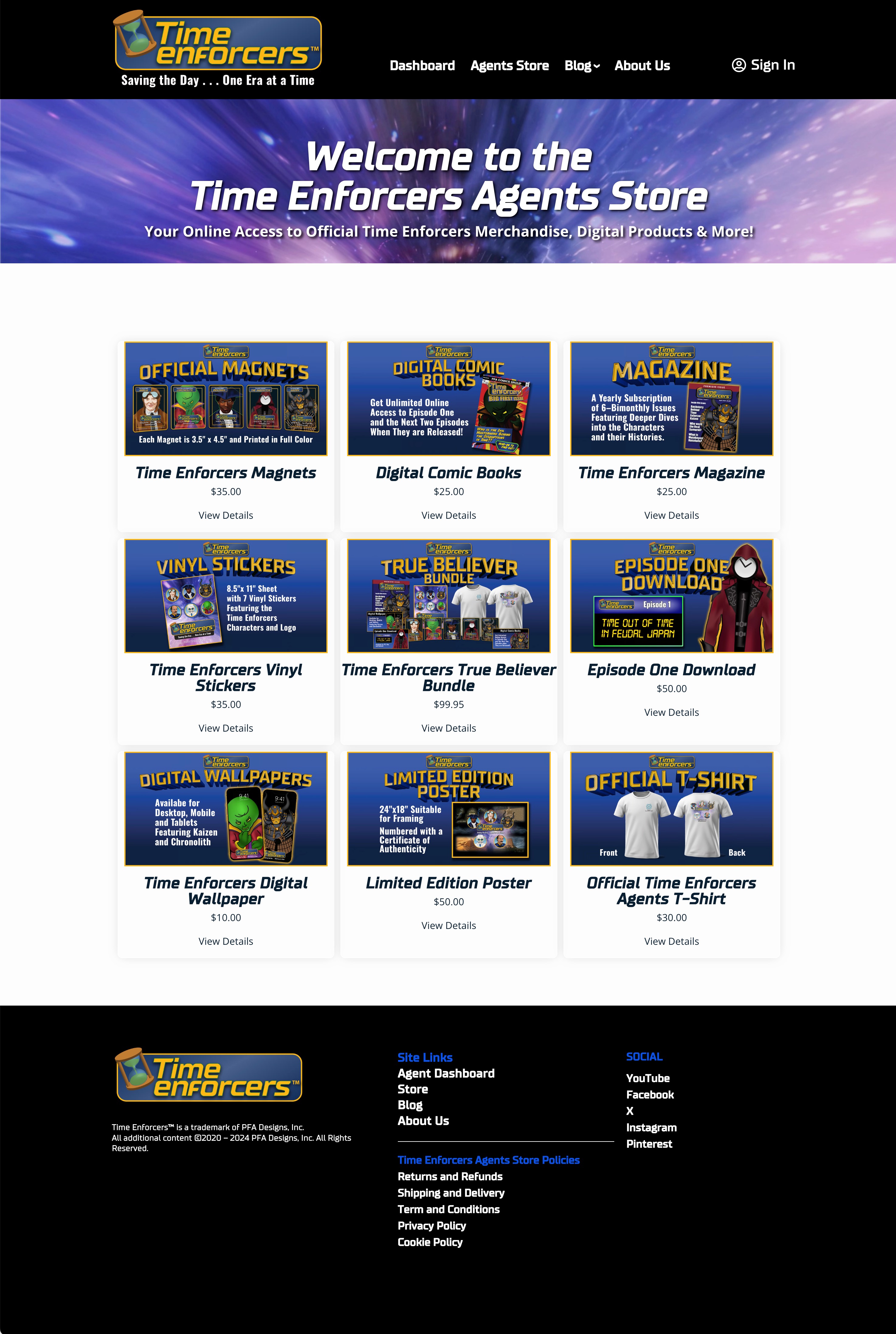 Time Enforcers Agents Store